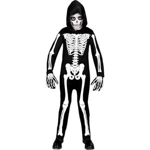 WIDMANN MILANO PARTY FASHION - Costume da scheletro per bambini, tuta con cappuccio, uomo osso, Halloween, carnevale