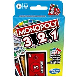 Monopoly Hasbro Monopoly Bid Game, Gioco di Carte Rapido per 4 Giocatori, Gioco per Famiglie e Bambini dai 7 Anni in su, Multicolore, 1 Pacco