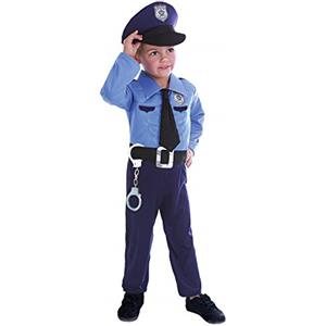 Ciao Poliziotto con muscoli costume bambino, Blu, 4-6 Anni