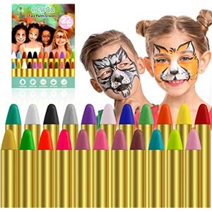 ACWOO Body Painting, 22 Colori Face Painting, Kit Pittura Pancia Face Painting Trucchi, Coloranti Naturale e Sicuro, Feste, Trucco Make-up, Halloween
