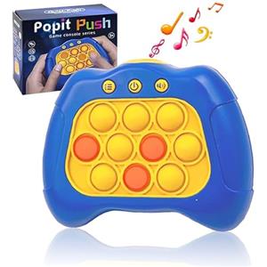 Jastown Console di Gioco Quick Push Bubbles,Pulsante Puzzle Pop Game,Anti-Stress Breakthrough Puzzle Game Machine,Giocattoli sensoriali Fidget per l'autismo,Gioco di coordinazione Occhio-Mano (Blue)