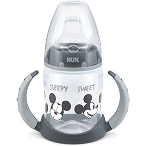 NUK Disney First Choice - Tazza con beccuccio in silicone a prova di perdite, senza BPA, senza BPA, 150 ml, motivo: Topolino (grigio)