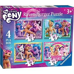 Ravensburger Puzzle Litte My Little Pony, Puzzle 4 in a Box, Età Consigliata 3+, Puzzle per Bambini, Stampa di Alta Qualità, 03121 4