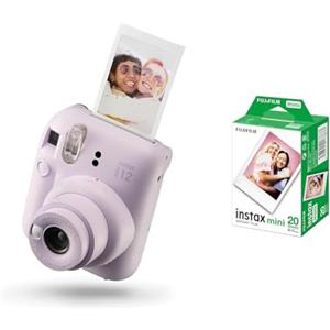 Fujifilm instax mini 12 Lilac Purple - Macchina Fotografica Istantanea & 16386016 Instax Mini Film Pellicola Istantanea per Fotocamere Instax Mini