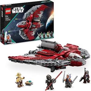 LEGO Star Wars Shuttle Jedi T-6 di Ahsoka Tano, Astronave Giocattolo da Costruire con 4 Minifigure Incluse Sabine Wren e Marrok con Spade Laser, Regalo della Serie Ahsoka 75362