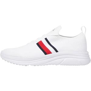 Tommy Hilfiger Modern Runner Knit Stripes Ess Fm0fm04798, Sneaker da corsa Uomo, Bianco, 44 EU