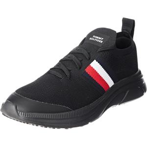 Tommy Hilfiger Modern Runner Knit Stripes Ess FM0FM04798, Sneaker da Corsa Uomo, Nero (Black), 41 EU