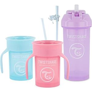 Twistshake Drinking Trainer Set di Bicchiere Salvagoccia Ragazza
