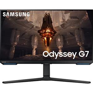 Samsung Monitor Gaming Odyssey G7 (S28BG702), Flat, 28'', 3840x2160 (UHD 4K), Smart Hub, HDR 400, IPS, 144Hz, 1ms (GtG), FreeSync Premium Pro, HDMI, USB, DP, WiFi, Casse, HAS, Pivot