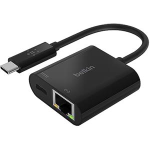 Belkin USB-C to Ethernet + Charge Adapter, BLK (60W PD)