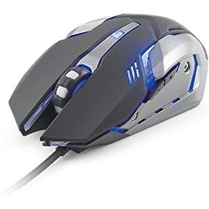 DR1TECH Avenger+ Mouse da Gaming con Filo in Tessuto Resistente - 6 Tasti fino a 3200 DPI - Design Leggero e Resistente - Mouse Ergonomico da Gioco per PC/PS4/XBOX