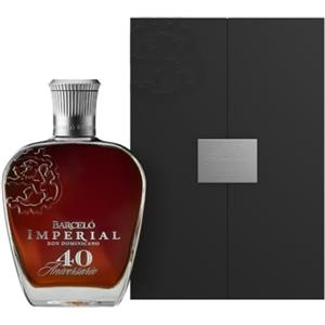 Ron Barceló Imperial Premium Blend 40 Aniversario - Bottiglia da 700 ml di Rum Ambrato, Edizione Speciale, Produzione Limitata e Numerata, Rum Dominicano da 100% Succo di Canna da Zucchero