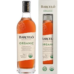 Ron Barceló Organic - Bottiglia da 700 ml di Rum Biologico della Repubblica Dominicana, Produzione Limitata, Invecchiato in Botti di Rovere Nuove, Astuccio in Fibra Vegetale