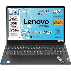 Lenovo, Pc portatile notebook, Cpu Intel i5 13Th, 13420H 8 Core, 24 Gb ram, Full HD 15,6