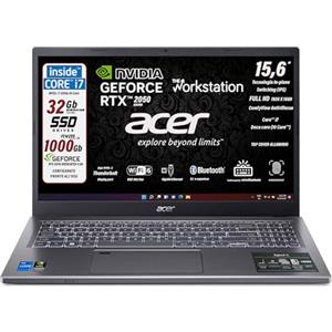 Acer Notebook, Intel i7-1255U 12th, 10 Core 4.7Ghz, 32 Gb Ram, SSD Pci da 1 Tb, 15.6