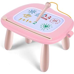 Smasiagon Lavagna Magnetica per Bambina 1 Anno, Grande Magica Cancellabile Scrittura Tablet con Le Gambe, Giocattolo Educativo e Regalo per Bambini 1 2 3 Anni (Rosa Chiaro)