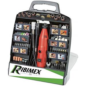RIBIMEX PROMKIT301 Kit mini trapano in valigetta, 300 Pezzi, per modellismo