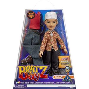 Bratz Original Bambolotto alla moda - DYLAN - Include due abiti, accessori, confezione olografica in edizione speciale e poster - Età: 4+ anni