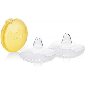 Medela Paracapezzoli Contact, senza BPA, in silicone morbido Sottile, include 2 paracapezzoli e custodia, 24 mm, L