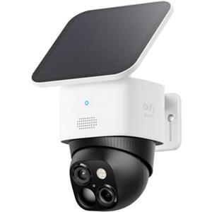eufy Security SoloCam S340, 3K telecamera pannello solare, telecamera wi-fi esterno senza fili, sorveglianza a 360°, Wi-Fi a 2,4 GHz, nessun costo mensile, compatibile con HomeBase 3