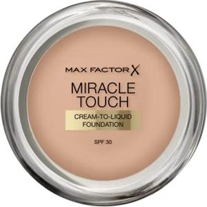 Max Factor Miracle Touch, Fondotinta Coprente con Acido Ialuronico, 045 Warm Almond, 12 ml