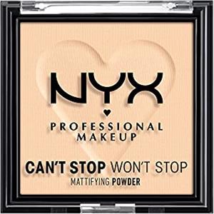 NYX Professional Makeup Fondotinta in polvere Can't Stop Won't Stop, Matte Finish, Light