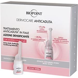 Biopoint Dermocare Anticaduta - Fiale Anticaduta Capelli Donna, n.20 Fiale da 6 ml, ad Azione Densificante, per Cute Sensibile e Capelli Fragili, Protocollo Intensivo 20 giorni