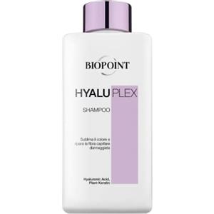 Biopoint Hyaluplex - Shampoo con Cheratina per Capelli Colorati e Trattati, Azione Rinforzante e Idratante, con Acido Ialuronico, Restituisce Luminosità al Capello Stressato, 200 ml