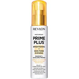 Revlon Prime Plus Makeup & Skincare Primer Viso, Brightening + Skin-Tone Evening, Illuminante & Idratante, con Vitamina C e Acido Lattico, 30 ml
