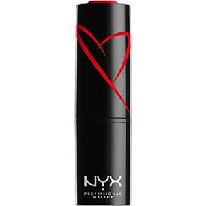NYX Professional Makeup Shout Loud Rossetto Satinato, Colore Ultra-Saturo, Formula Vegana, Red Haute