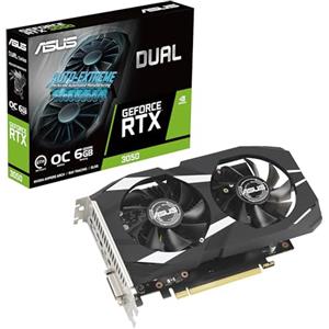 ASUS DUAL NVIDIA GeForce RTX 3050 OC Edition Scheda Video 6 GB GDDR6, Multiprocessore Streaming NVIDIA Ampere, Resistenza alla Polvere IP5X, Auto-Extreme, GPU Tweak III, Nero, DUAL-RTX3050-O6G