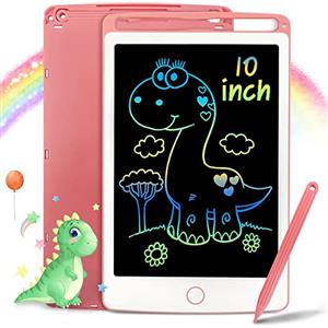 Richgv 10 Pollici Tavoletta Grafica, Lavagna Magnetica per Bambini, Portatile Lavagnetta LCD, Lavagnetta Cancellabile Elettronica, Giochi di Viaggio, Regali Natale per Bambina 3 4 5 6 7 anni