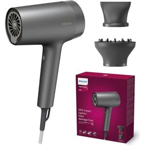 Philips Hair Dryer Series 7000, asciugatura e styling semplice, tecnologia ThermoShield Advanced che protegge dai danni causati dal calore, spazzola e diffusore, 1800 W (modello BHD713/10)