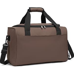 KONO Bagaglio a Mano 40x20x25 Ryanair Borsone da Viaggio con Manica per Trolley Borsa Sportiva 20L (Marrone)