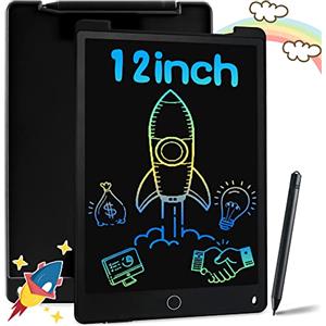 Richgv 12 Pollici Tavoletta Grafica, Lavagna Magnetica per Bambini, Portatile Lavagnetta LCD, Lavagnetta Cancellabile Elettronica, Giochi di Viaggio, Regali Natale per Bambini 3 4 5 6 7 anni