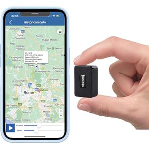 TKMARS Micro Localizzatore GPS Spia Auto Mini GPS Tracker con Microfono Portatile Mini Localizzatore GPS APP Senza Abbonamento IP65 Impermeabile Magnete Integrato per Bambini Anziani