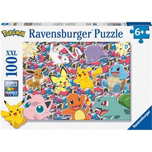 Ravensburger - Puzzle 100 Pezzi XXL Pokémon, Idea Regalo per Bambini 6+ Anni, Gioco Educativo e Stimolante