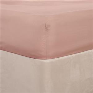 Brentfords Lenzuolo con angoli elasticizzati in tinta unita, non stirare, super morbido, facile da pulire, colore: rosa cipria - taglia matrimoniale