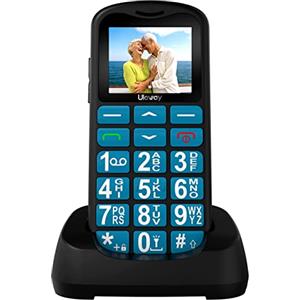 uleway Telefono Cellulare per Persone Anziane, G180 Senior, GSM Telefono Dual Sim con Tasti Grandi e Facile da Usare, Funzione SOS,Batteria di Grande Capacità, Volume Alto Con Base di Ricarica