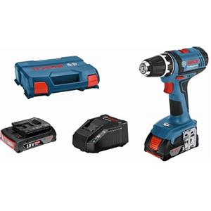 Bosch Professional 18V System Trapano-Avvitatore a Batteria Gsr 18-2-Li (Incl. 2 Batt. 2,0 Ah, Caricabatt. Gal 18V-20, L-Case)