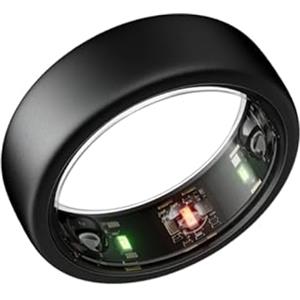 Gloring Smart Ring Nero Taglia 10 | Anello Smart | Smart ring Android | Smart ring | Smartwatch - Batteria a lunga durata - Titanio - Resistente all'acqua