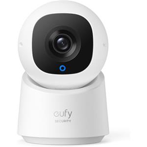 eufy Security telecamera wifi interno C220, 2K, 360° videocamera sorveglianza interno wifi, rilevamento IA, Visione Notturna, Alexa, ideale per baby monitor/animali domestici/sorveglianza domestica