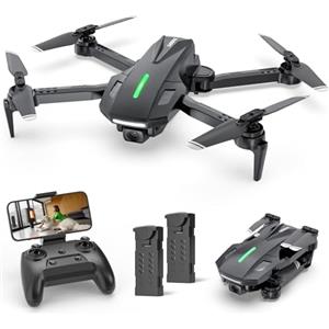 DEERC D70 Mini Drone con 1080P HD Telecamera per Bambini Adulti, FPV Quarcottero RC Pieghevole per Ragazzi Ragazze con Modalità Headless, Tap Fly, 360° Flips, Controllo Vocale e Gestuale, 2 Batterie