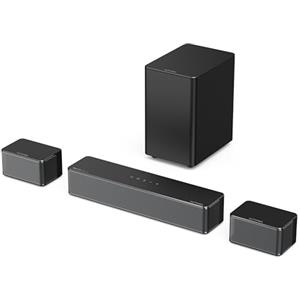 ULTIMEA Surround Soundbar per TV con Dolby Atmos, Surround Soundbar 5.1 Wireless Subwoofer, Potenza Di Picco 410w, Dolby Atmos Home Theater Sound Bar, Regolabili in Surround e Bassi, Poseidon D60