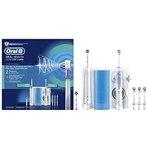 Oral-B Pro 900 + Oxyjet - Kit spazzolino elettrico ricaricabile con idropulsore a getto dentale, 4 cannule Oxyjet, 2 testine