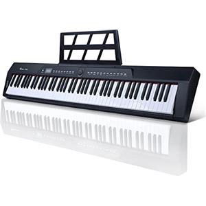 Rosen EP30 Pianoforte digitale per principianti 88 tasti con tastiera pesata a grandezza naturale, pianoforte elettrico con pedale Sustain, alimentatore, 2 altoparlanti da 20 W, Bluetooth e MIDI