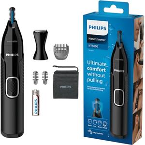 Philips Nose Trimmer Serie 5000 Rifinitore per Peli di Naso, Orecchie e Sopracciglia (modello NT5650/16)