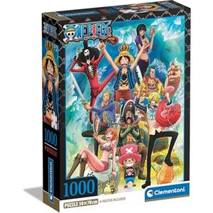 Clementoni- One Piece Piece-1000 Pezzi, Poster Incluso, Puzzle Anime, Manga, Divertimento per Adulti, Made in Italy, 39920, Multicolore