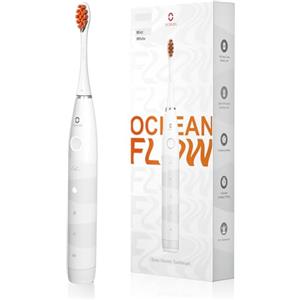 Oclean Flow Spazzolino Elettrico Sonico, Spazzolino da Denti Ricaricabile, 180 Giorni di Durata della Batteria, 5 Modalità, Spazzolino Elettrico Impermeabile IPX7, Testina Dupont, Timer 2 min(bianco)