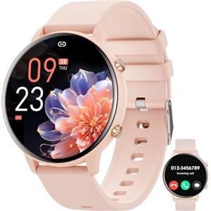 Hwagol Smartwatch Uomo Donna, Round Waterproof Fitness Tracker 140+ modalità Sportive Orologio Smartwatch con Contapassi/Cardiofrequenzimetro/SpO2/Cronometro per Android iOS